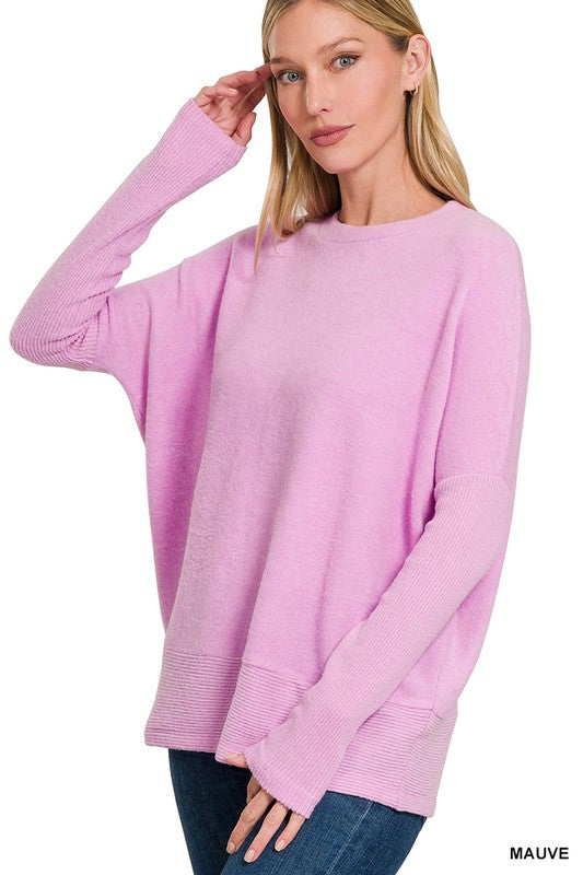 BRUSHED MELANGE HACCI DOLMAN SLEEVE SWEATER – Love A Lot Boutique