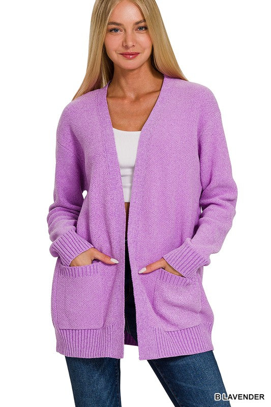 MELANGE OPEN FRONT SWEATER CARDIGAN