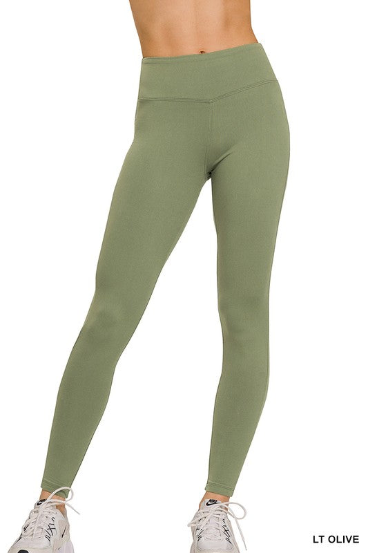 MICROFIBER SOFT WAISTBAND FULL LENGTH LEGGINGS