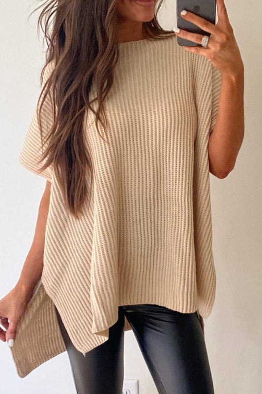 Oversized Side Slit Sweater