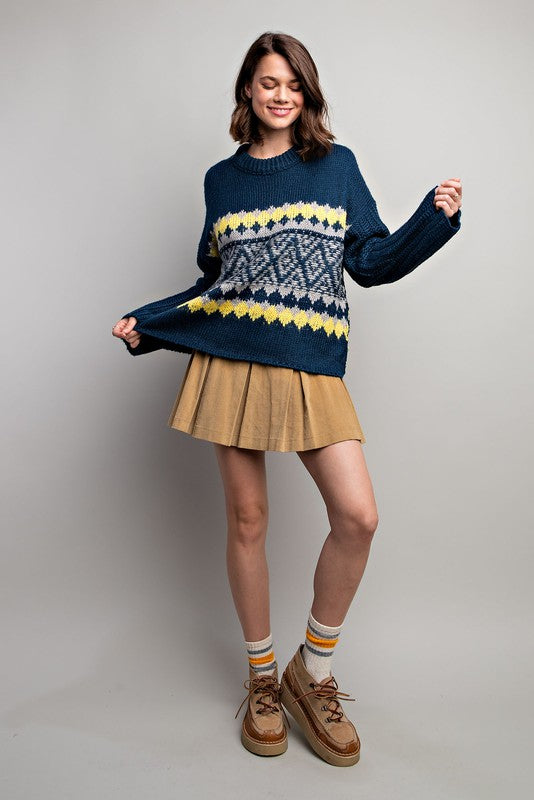 RETRO PATTERNED SWEATER