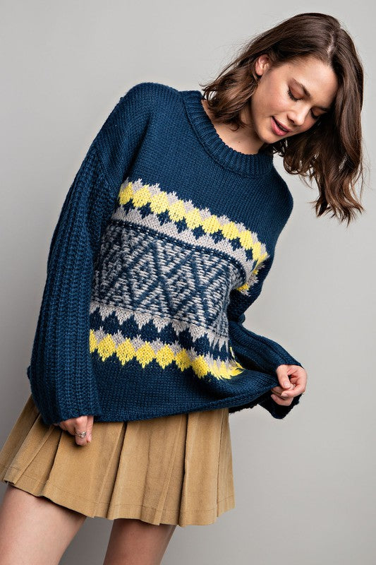 RETRO PATTERNED SWEATER