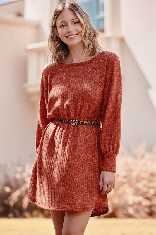 Ribbed Sweater Dress