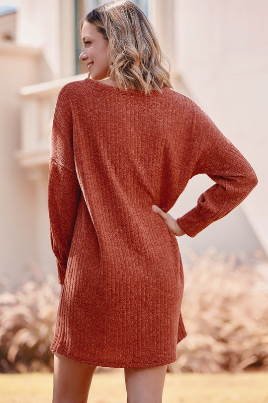 Ribbed Sweater Dress