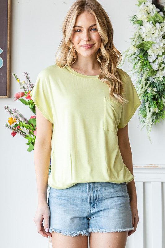 Short Sleeve Top With pocket