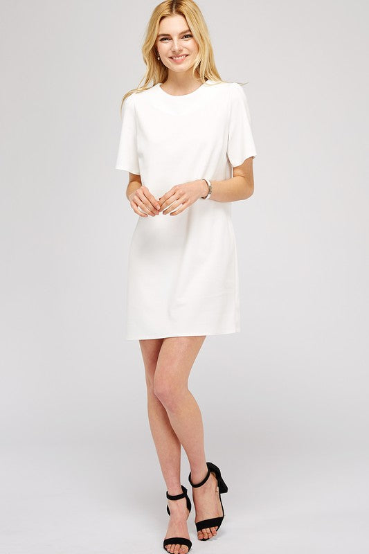 Short sleeve shift dress