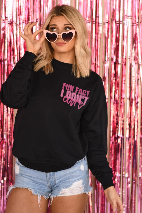 Fun Fact I Don't Care Sweatshirt