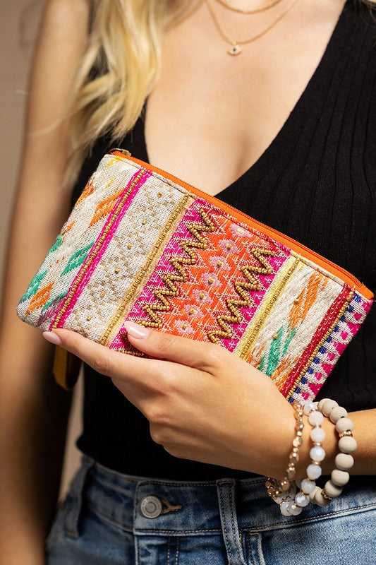 Handmade Ethnic Pattern Clutch